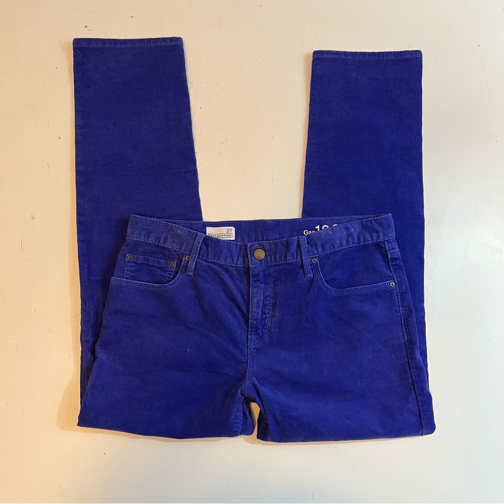 GAP Sexy Boyfriend Purple Corduroy Straight Fit Pants - Size 27